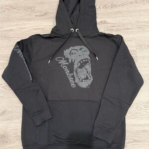 Mens Black Graphic Pullover Hoodie by Monksee limited edition